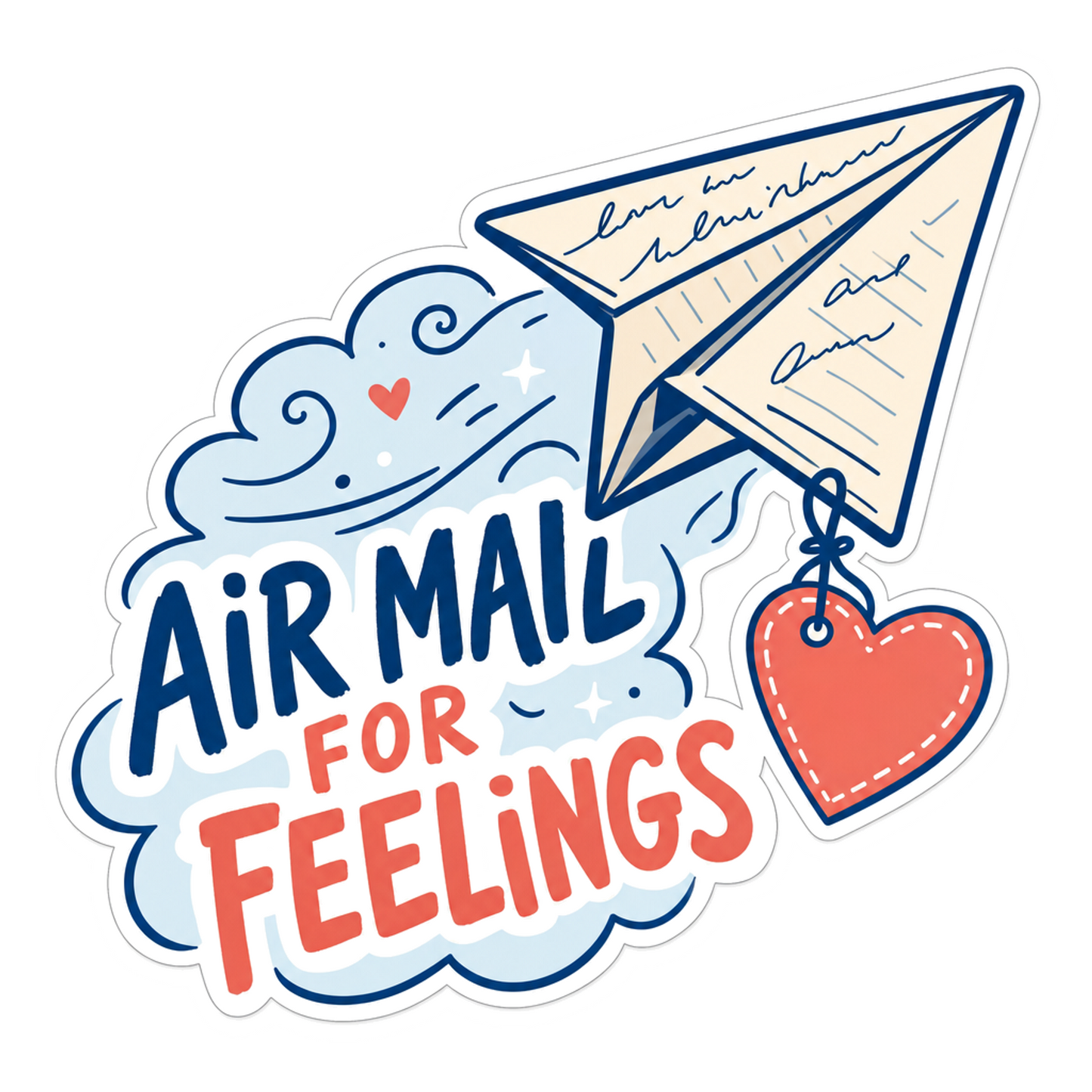 Air Mail for Feelings Sticker