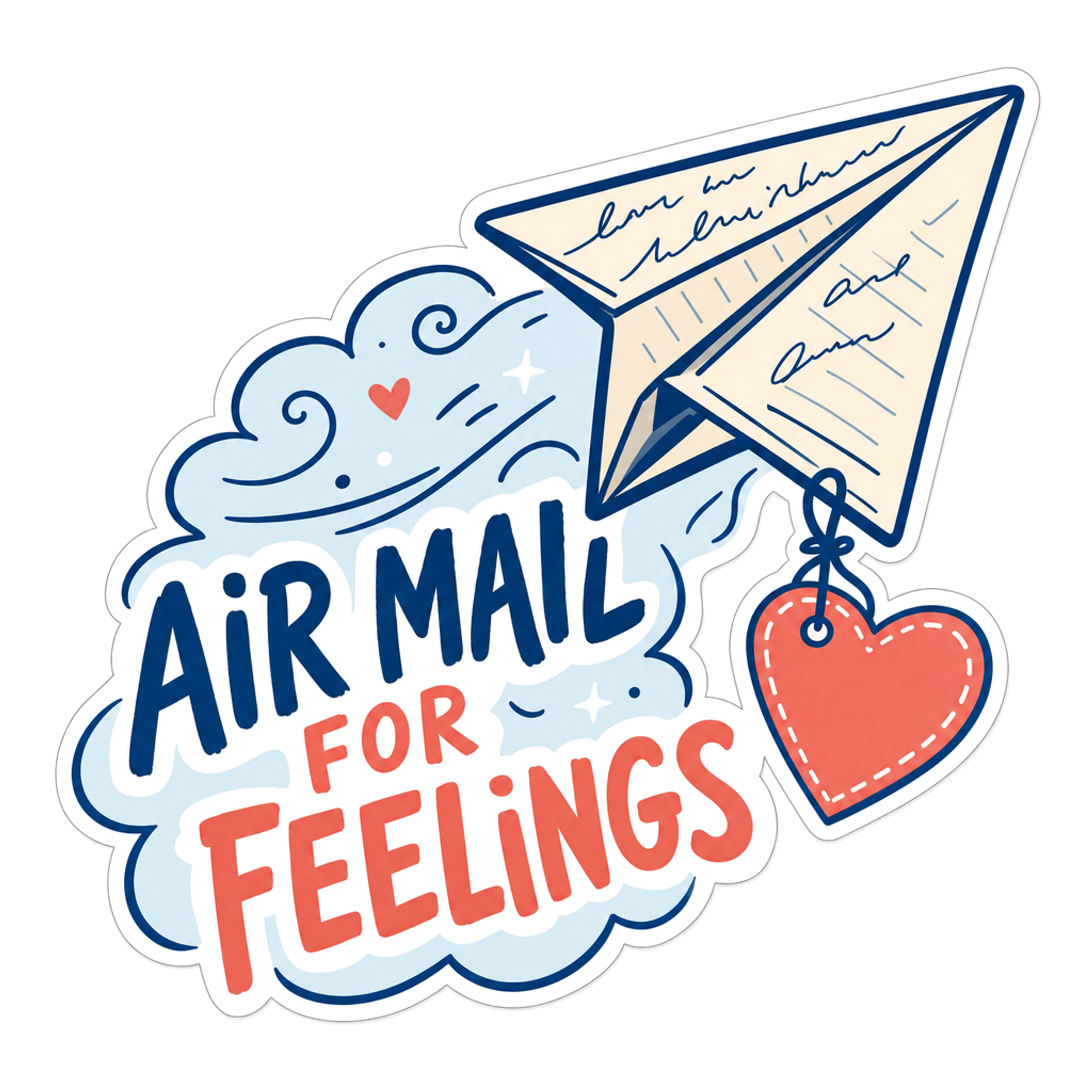 Air Mail for Feelings Sticker