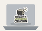 Ask Me About My Weird Little Coprocessor Sticker shown on a laptop mockup