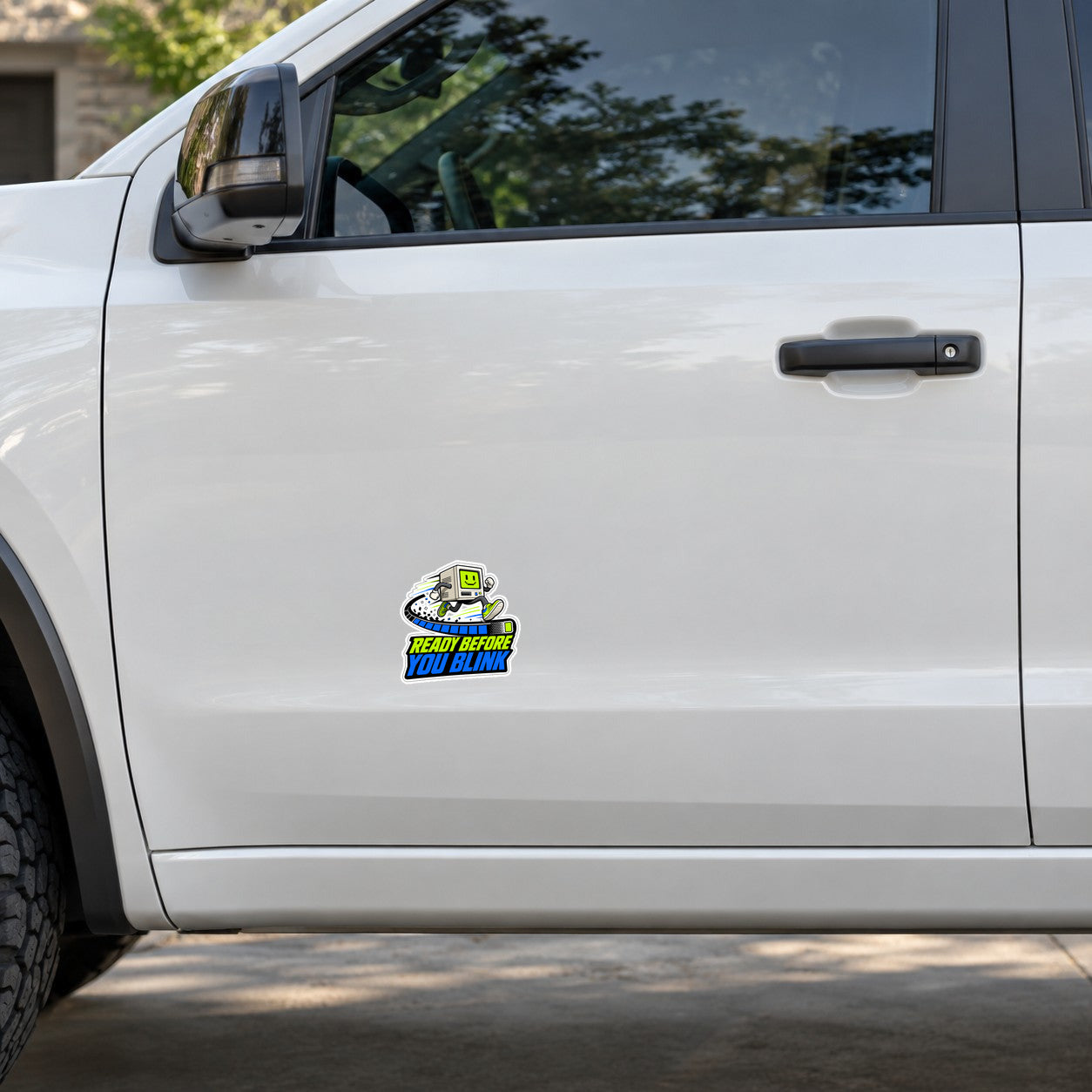 Boot Sequence Sprinter Sticker, 5 inch size shown at realistic scale on vehicle surface
