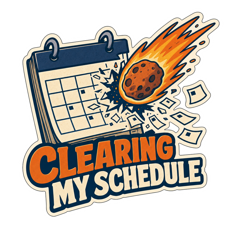 Calendar Clearance Event Vinyl Sticker