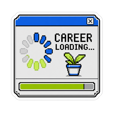Career Loading Spinner Vinyl Sticker