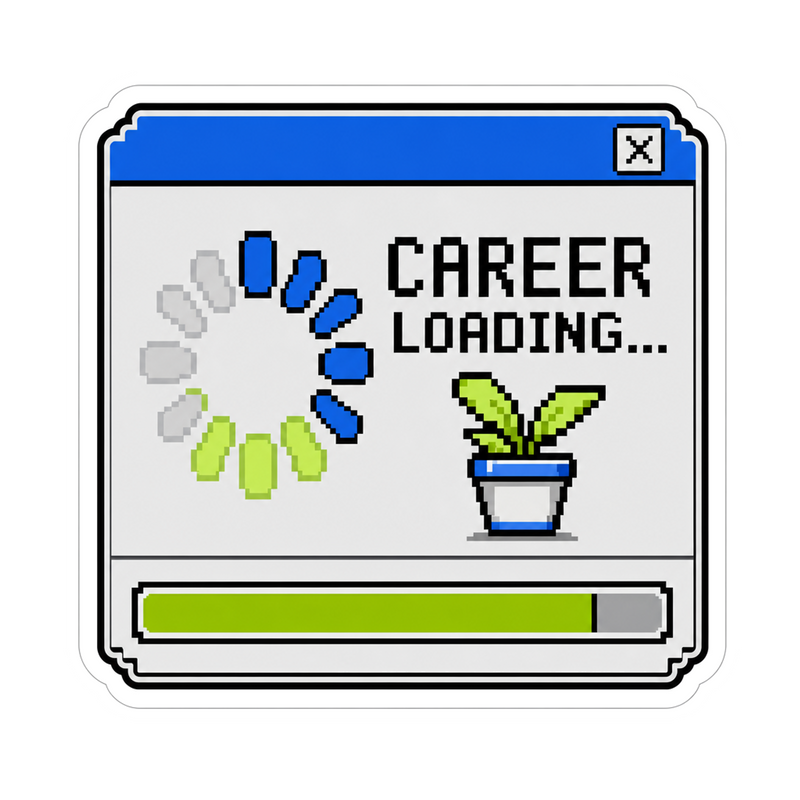 Career Loading Spinner Vinyl Sticker