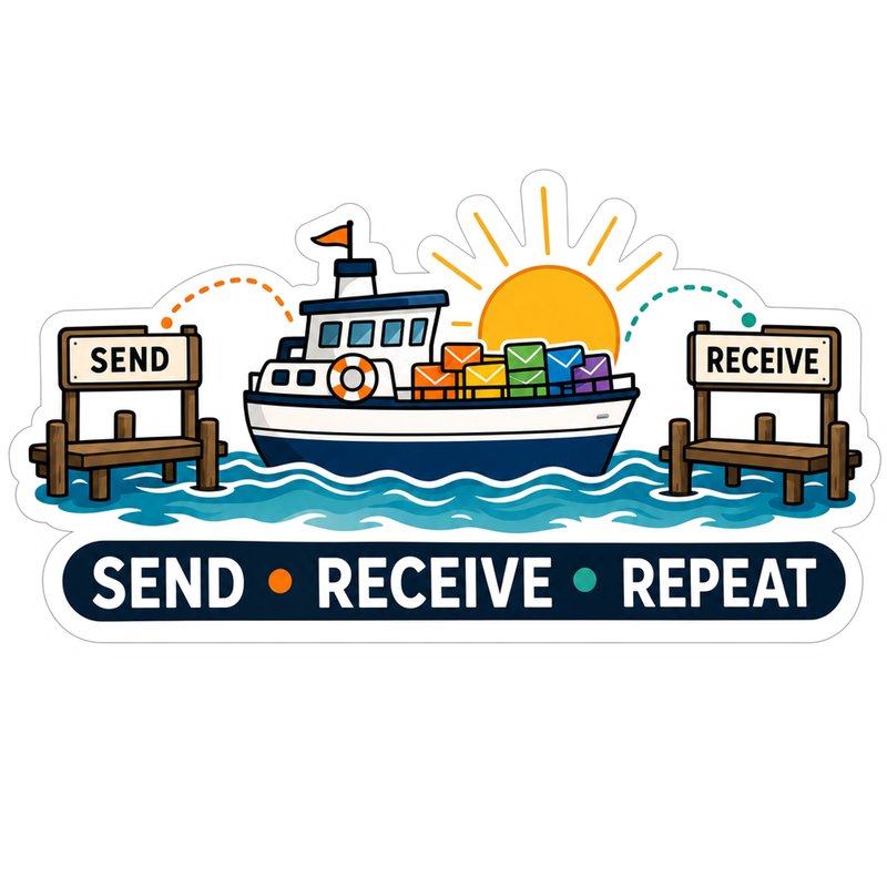 Channel Ferry Service Vinyl Sticker