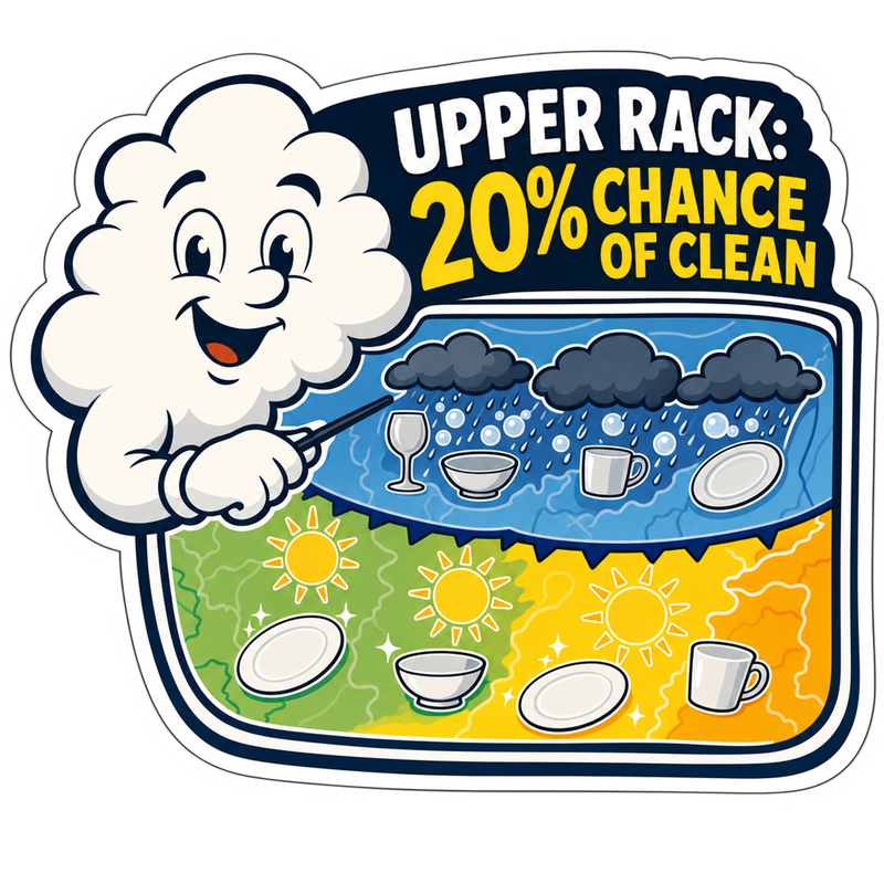 Clean Plate Weather Report Vinyl Sticker