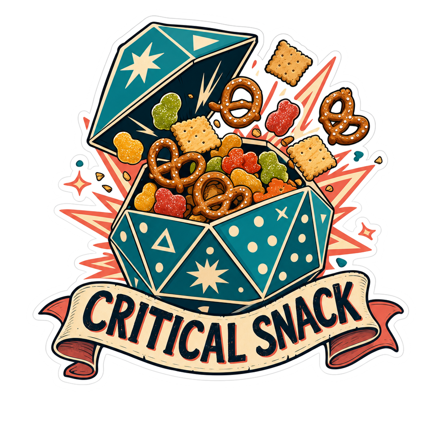 Critical Snack Cache Sticker