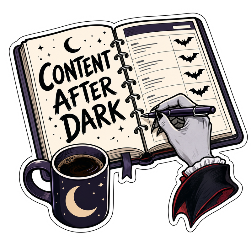 Cryptid Content Calendar Vinyl Sticker