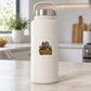 Delegated to the Goblins Sticker, 2.5 inch size shown at realistic scale on water bottle