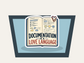 Documentation Is a Love Language Sticker shown on a car window mockup