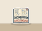 Documentation Is a Love Language Sticker shown on a wall mockup
