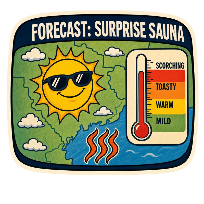 Forecast: Surprise Sauna Vinyl Sticker