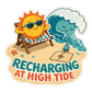 Low Battery, High Tide Sticker