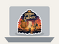 Main Character Errand Run Sticker shown on a laptop mockup