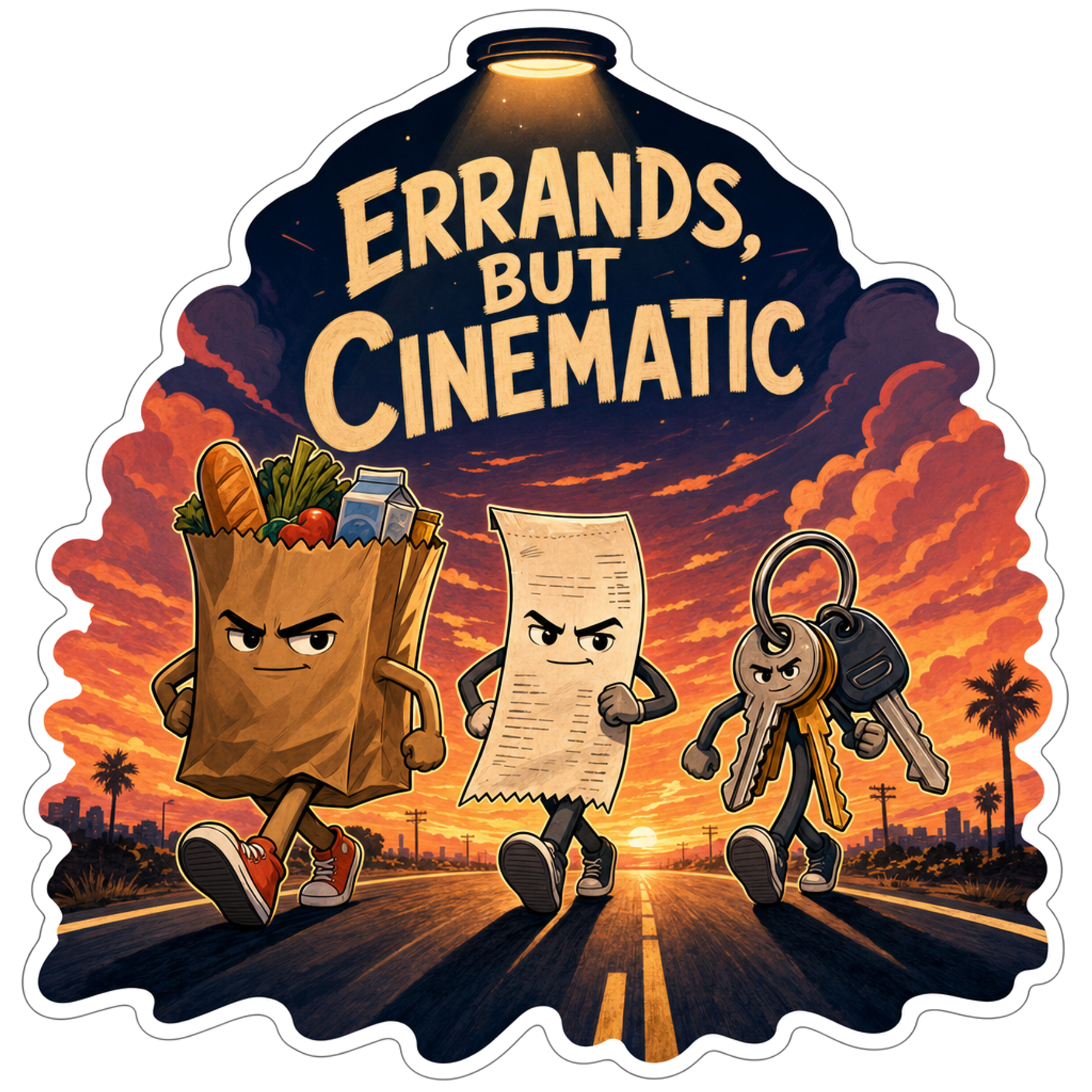Main Character Errand Run Sticker