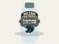 Mileage From Moments Sticker shown on a water bottle mockup