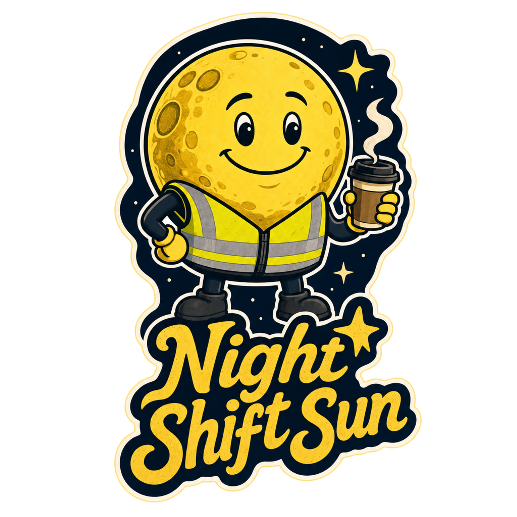 Night Shift Sun Sticker