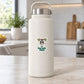 Opossum “One More Page” sticker on a white insulated water bottle