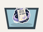 Orbiting Errands Sticker shown on a car window mockup