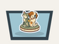 Pet Treaty Club Sticker shown on a car window mockup
