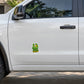 Plant-powered pull day sticker with green plant emblem and yellow kettlebell icon
