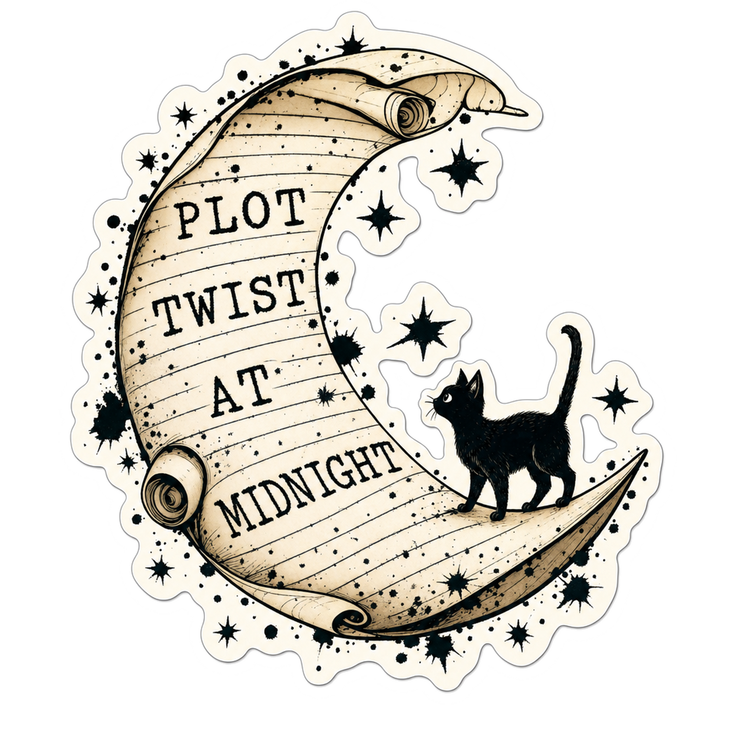 Plot Twist at Midnight Sticker