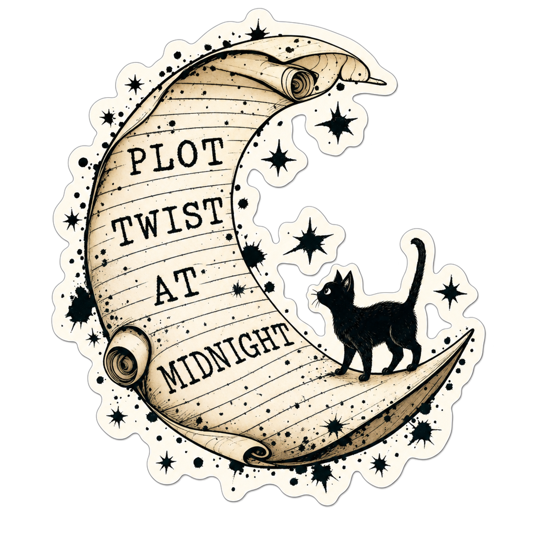 Plot Twist at Midnight Sticker