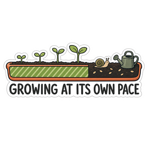 Progress Bar Garden Vinyl Sticker