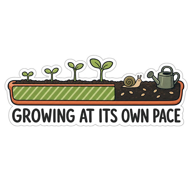 Progress Bar Garden Vinyl Sticker
