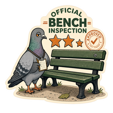Public Bench Inspector Vinyl Sticker