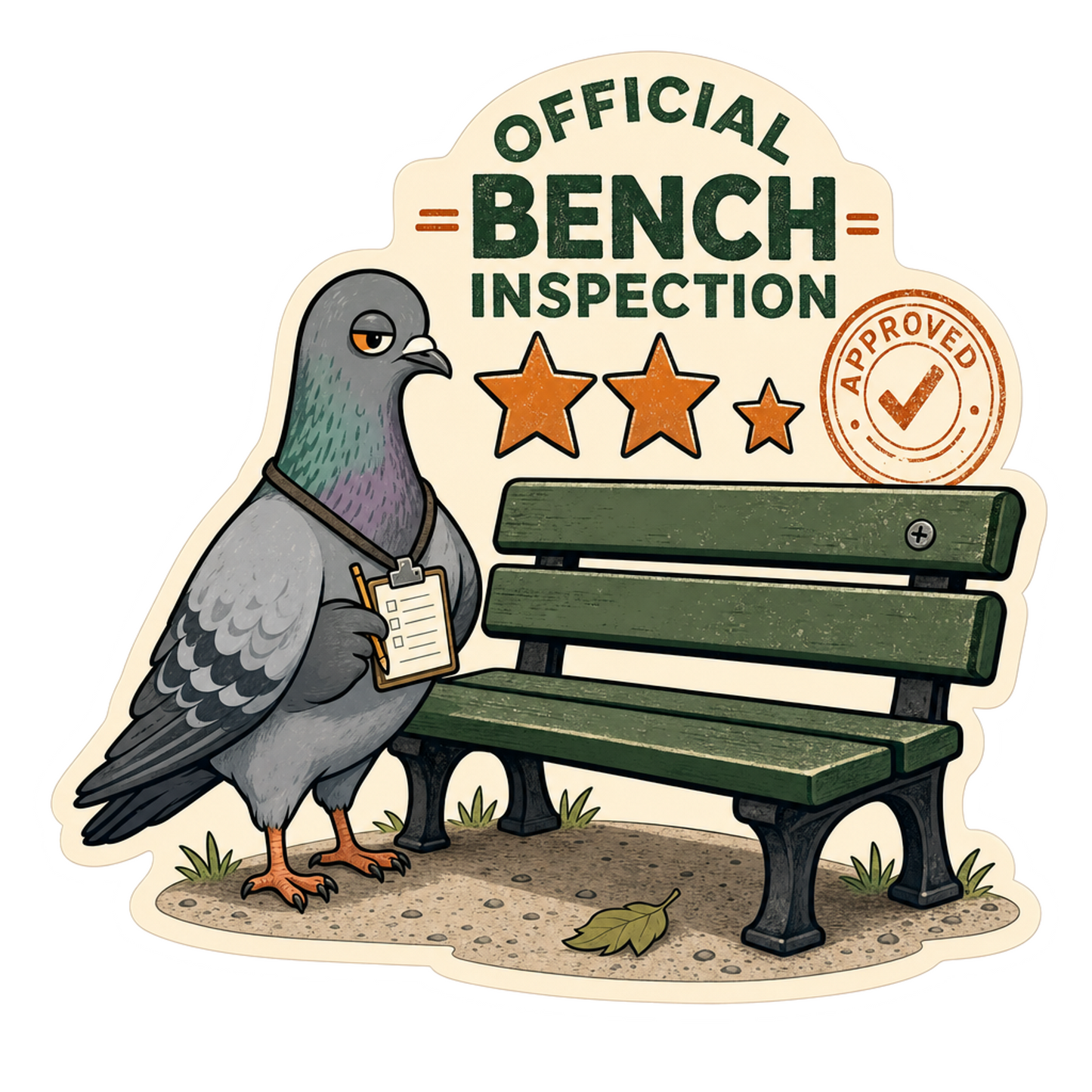 Public Bench Inspector Sticker