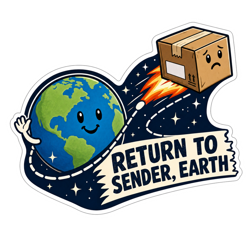 Return to Sender Planet Vinyl Sticker