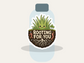 Rooting For You Sticker shown on a water bottle mockup