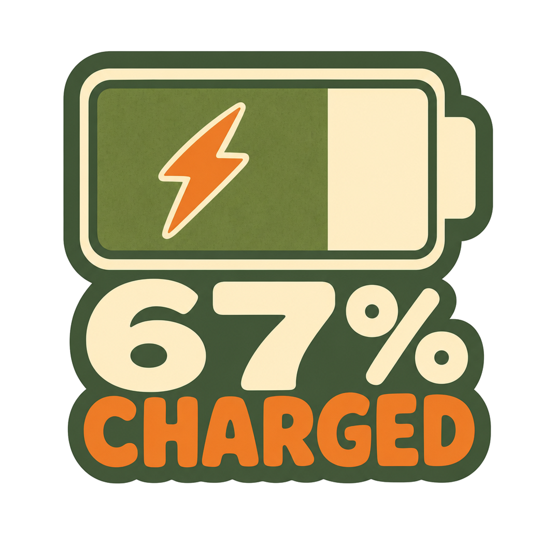 Sixty-Seven Percent Charged Sticker