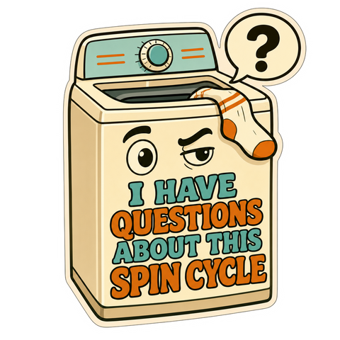 Spin Cycle Skeptic Vinyl Sticker