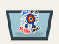 Die-cut sticker design showing a target bullseye, roller skates, and "Taste Is a Moving Target".