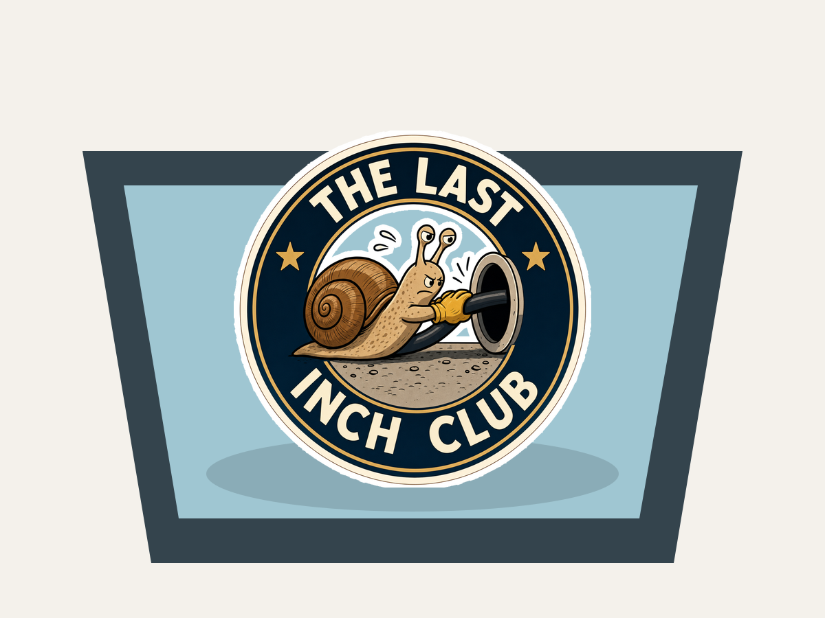 The Last Inch Club Sticker shown on a car window mockup