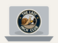 The Last Inch Club Sticker shown on a laptop mockup