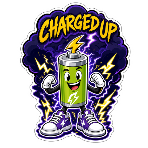 Thunder Buddy Battery Vinyl Sticker