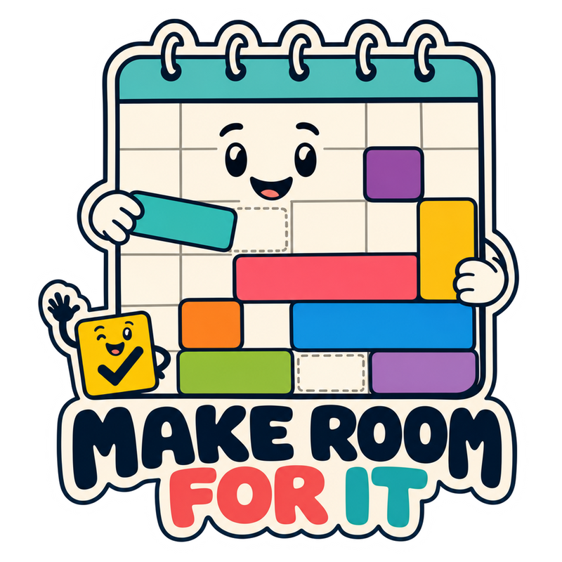 Time Block Tetris Vinyl Sticker