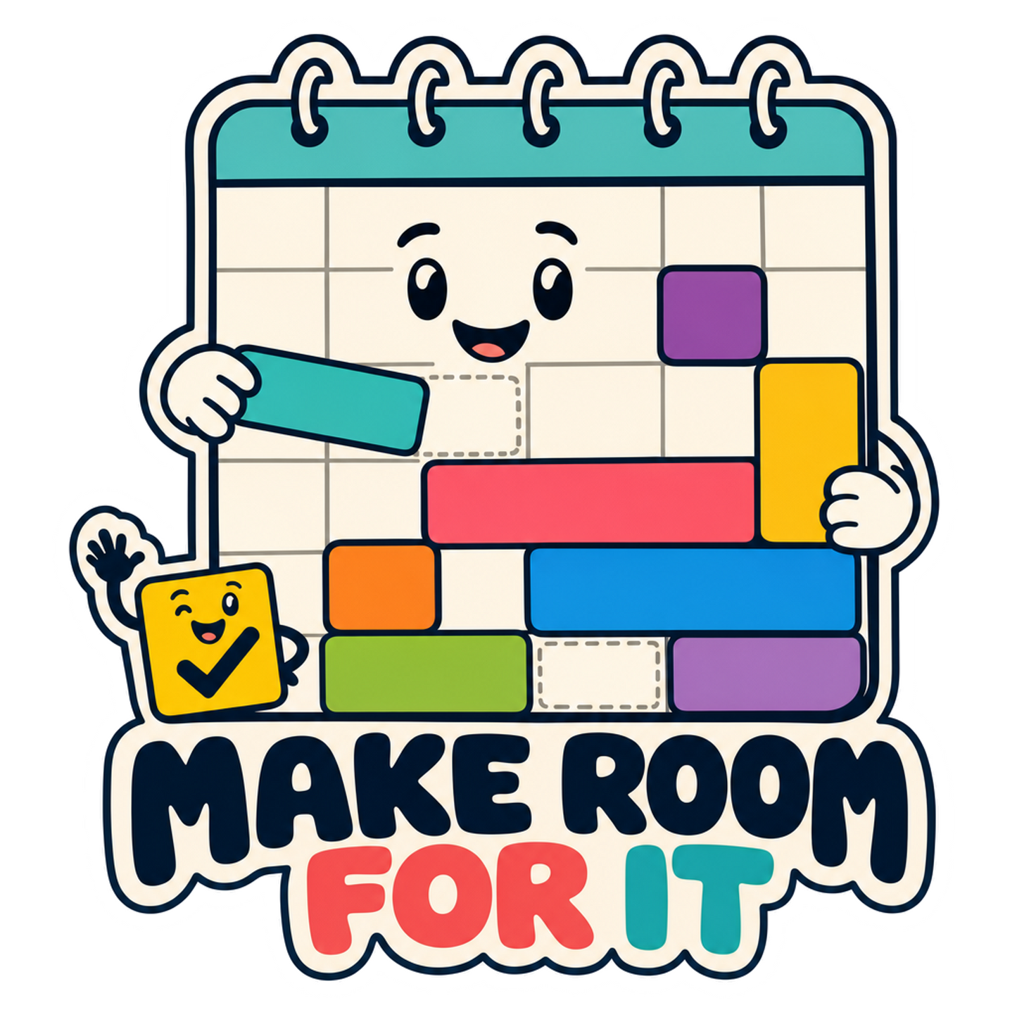 Time Block Tetris Sticker