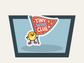 Tiny Wins Club Sticker shown on a car window mockup