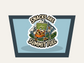 Trail Snack Society Sticker shown on a car window mockup