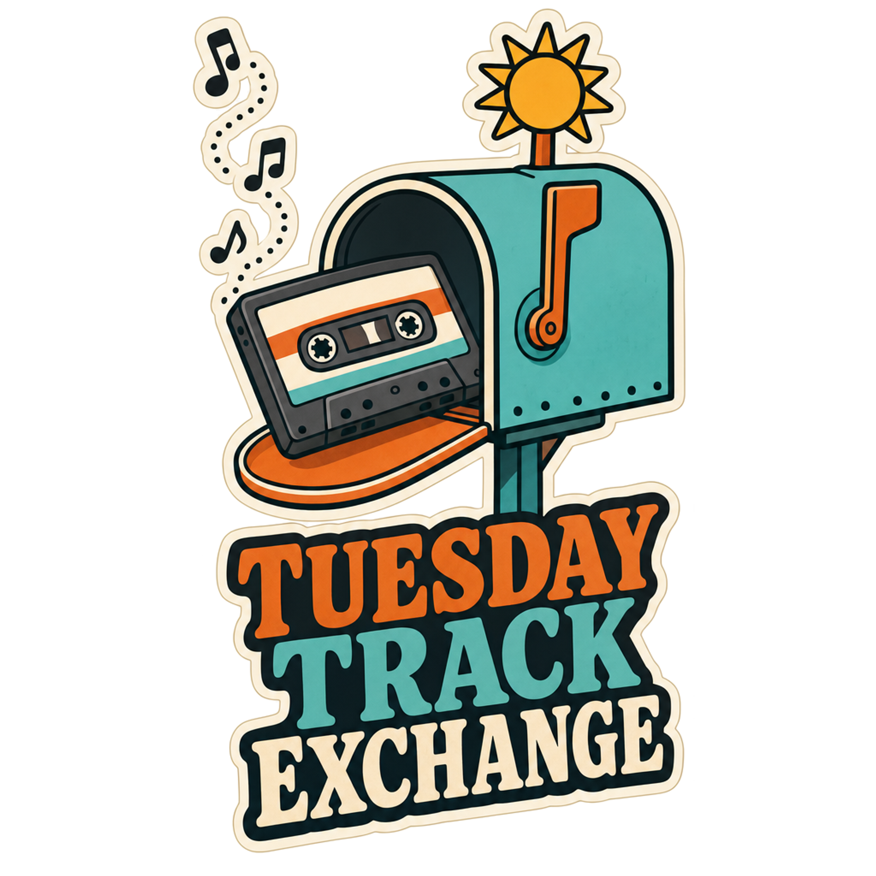 Tuesday Track Exchange Sticker