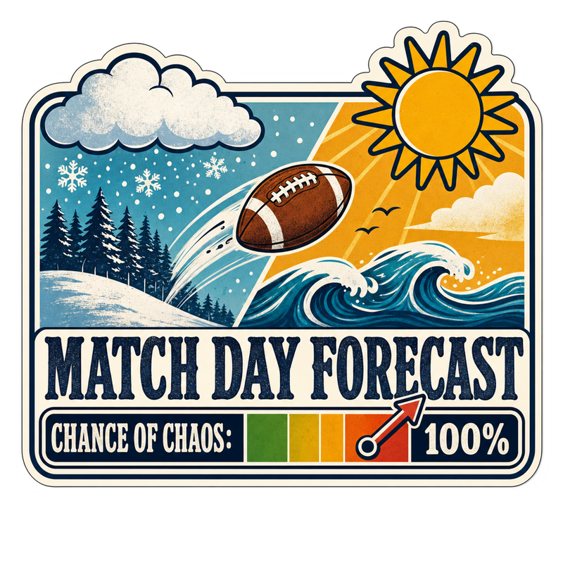 Weather Report: Match Day Vinyl Sticker