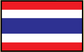 Rectangular Thailand flag sticker with red, white, and blue horizontal stripes