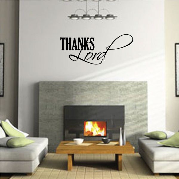 Image of Thanks Lord Thanksgiving Quote Wall Decal - Vinyl Decal - Car Decal - Vd013