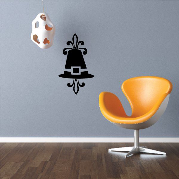 Image of Thanksgiving Fancy Pilgrim Hat Decal