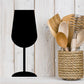Thanksgiving wine glass decal with black silhouette
