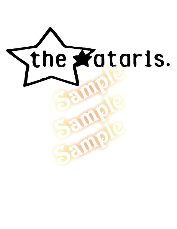 Black star-shaped decal with 'the Ataris.' lettering