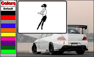 Beat Betty vinyl decal: black-and-white dancing woman silhouette